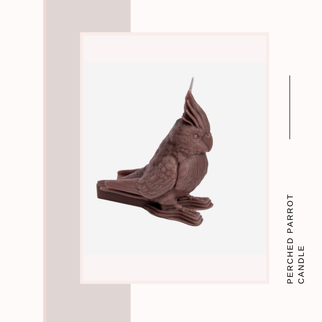 Perched Parrot Candle